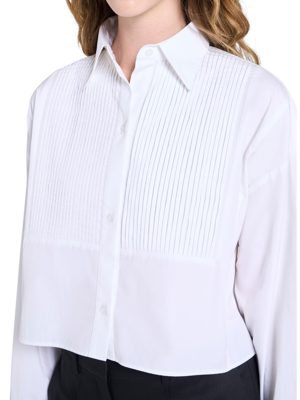 TWP next ex tuxedo cropped button down